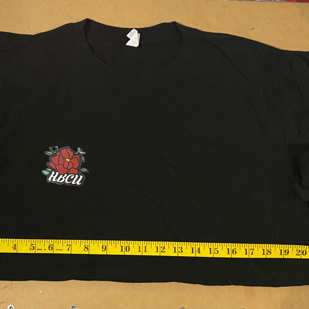 New handmade black Hbcu legacy rose t-shirt size -L